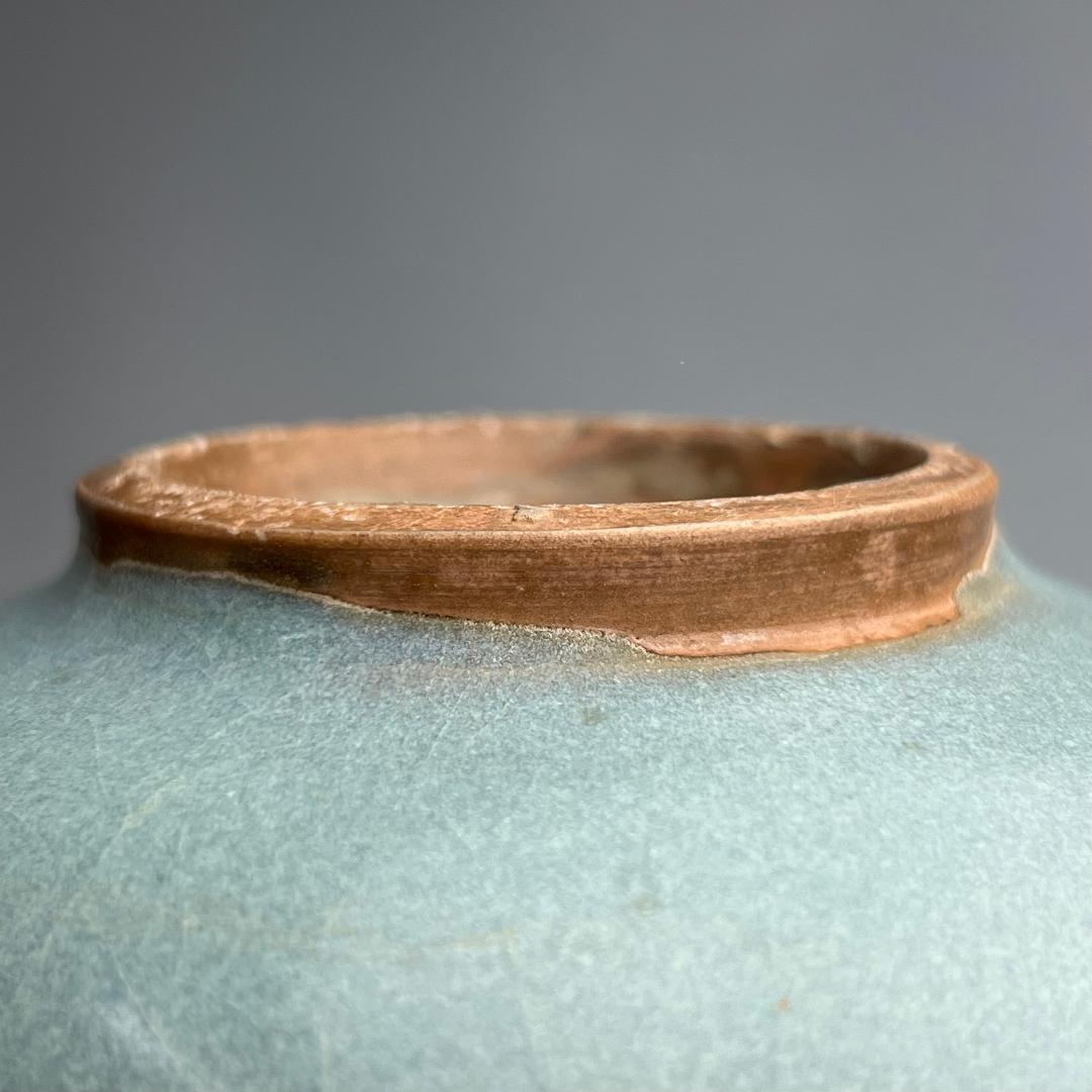 鈞窯天藍釉紫斑長頸瓶 中国古玩 中国美術 唐物 A960