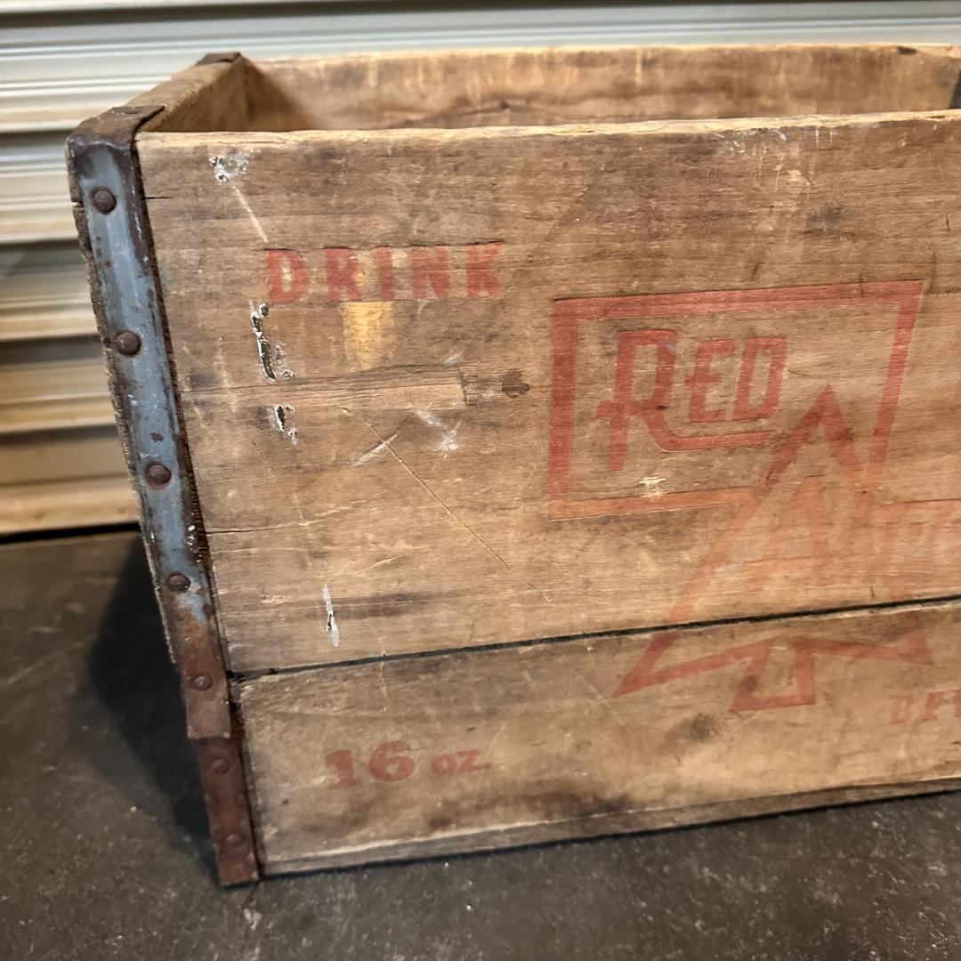 RED A ROW ヴィンテージ木箱 アメリカン雑貨