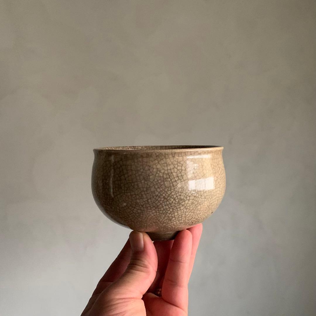京焼 貫入 茶碗 茶道具 古美術 古道具 アンティーク