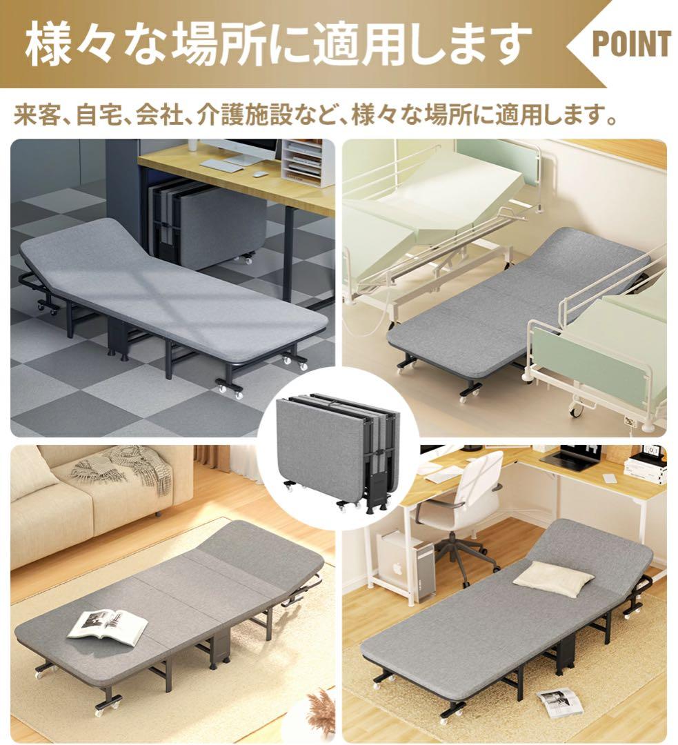 01 折りたたみベッドアウトドアベッド持ち運び可能枕内蔵キャンプベッド