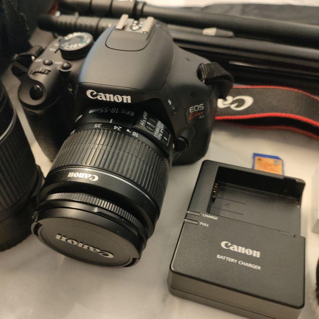 三脚おまけ付き✩キヤノン EOS Kiss X5 ダブルズームキット動作確認済み