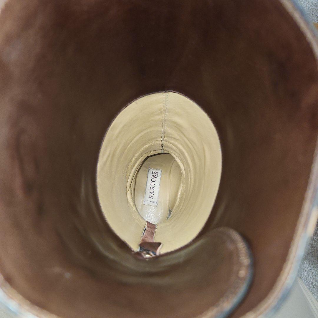 SARTOREサルトル ロングブーツ ジョッキーダークブラウン 351/2 箱付