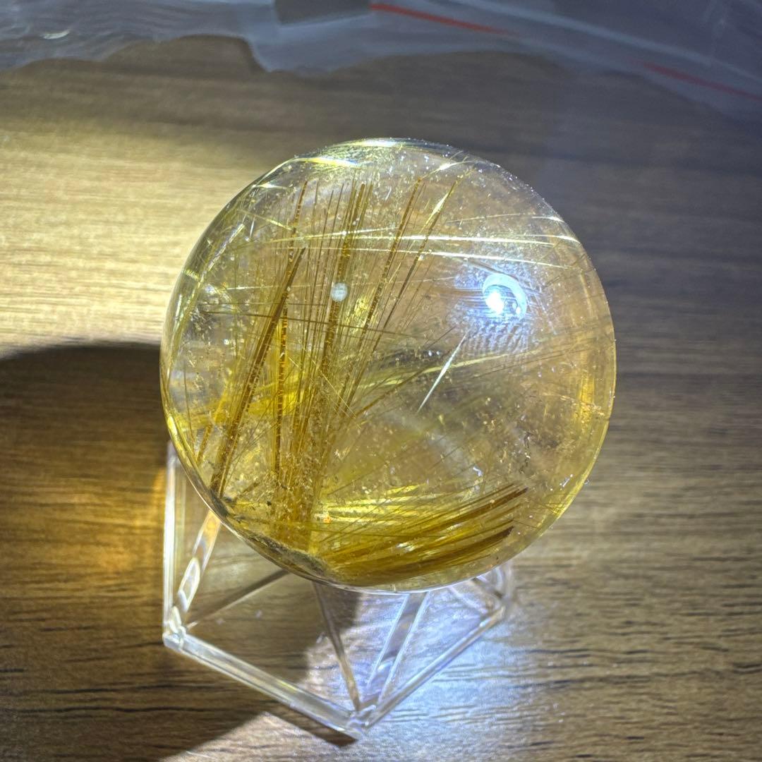 【極上品】コレクション級　ゴールドルチルスフィア 丸玉　約3.6cm 鑑定書付き