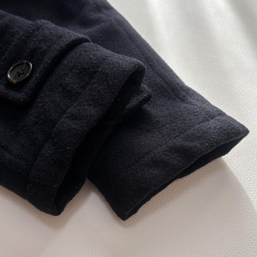 バーバリー ダッフルコート ノバチェック キルティング ボア M ネイビー