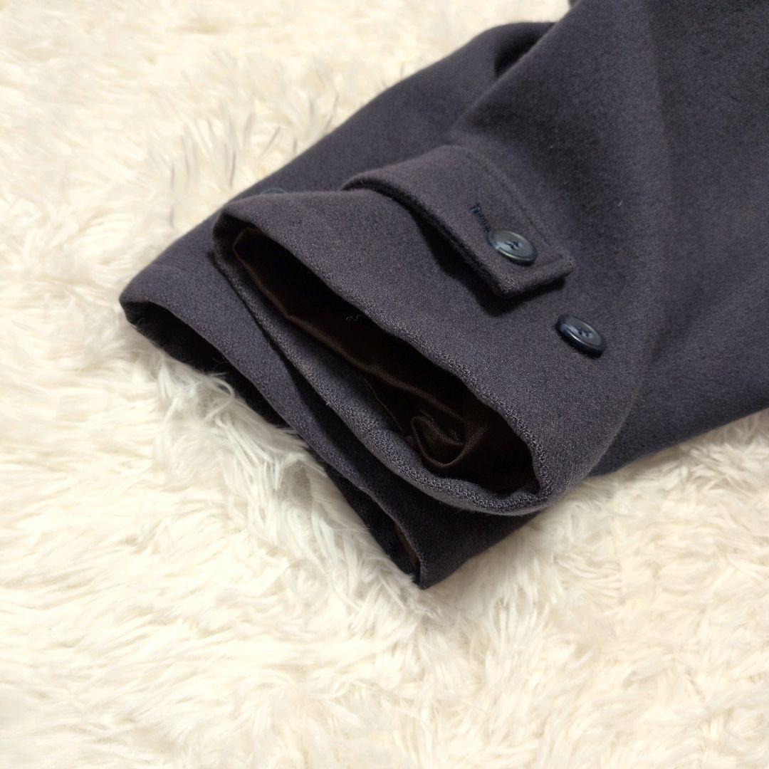 【人気モデル】ポールスミス☆フード　ウール　ロング　コート　L相当　ネイビー系