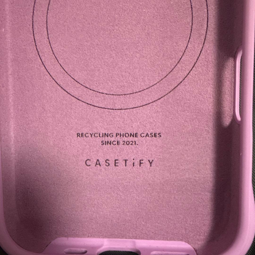 CASETiFY ピンクソフトケース16プロ　鏡付