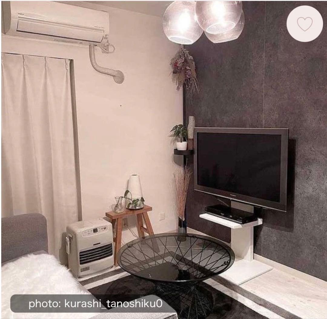 Francfranc マーリア コーヒーテーブル ブラック×ブラック（φ800）