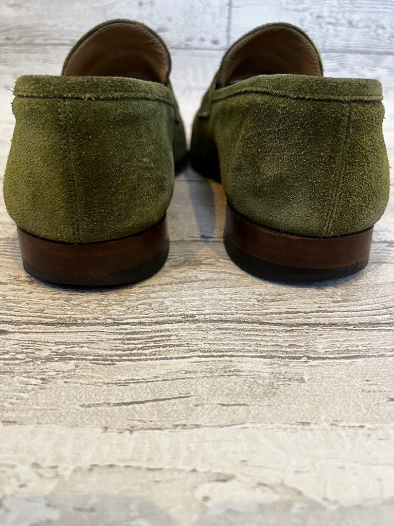 DI MELLA ディ メッラ オリーブグリーン スエード ローファー　6