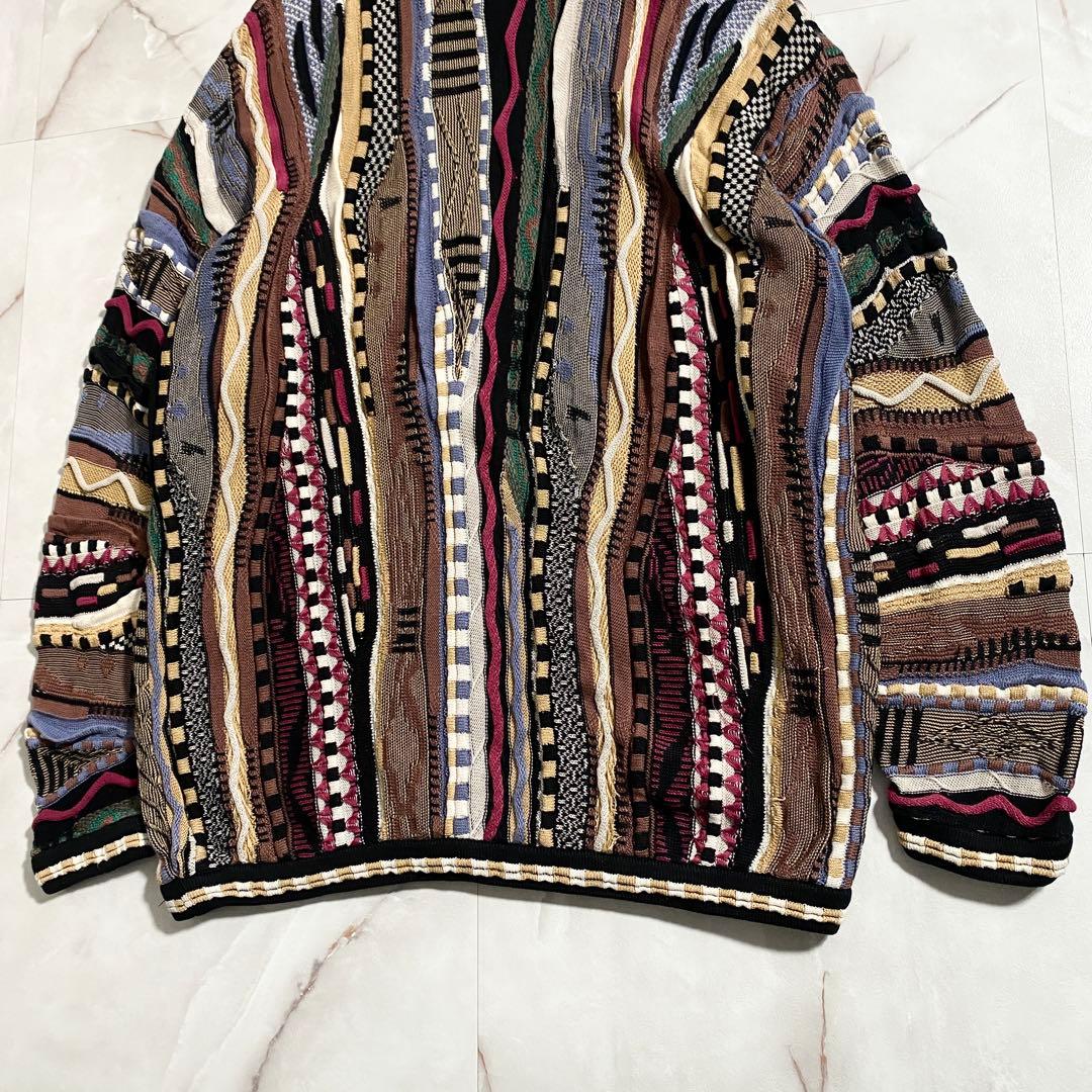 A18446 TUNDRA オーバーサイズ 3Dニット 3XLT マルチカラー