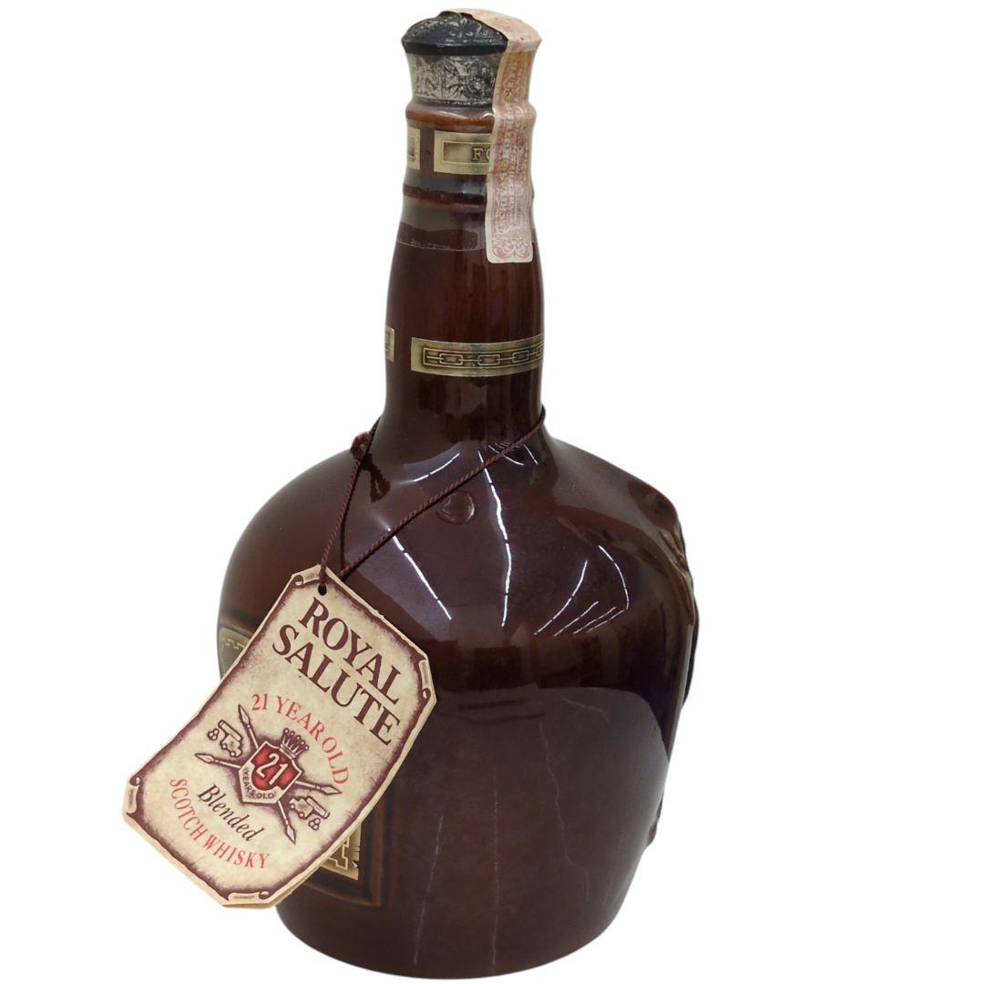 [未開栓] ウイスキー ロイヤルサルート 21年 茶 陶器ボトル 1000ml