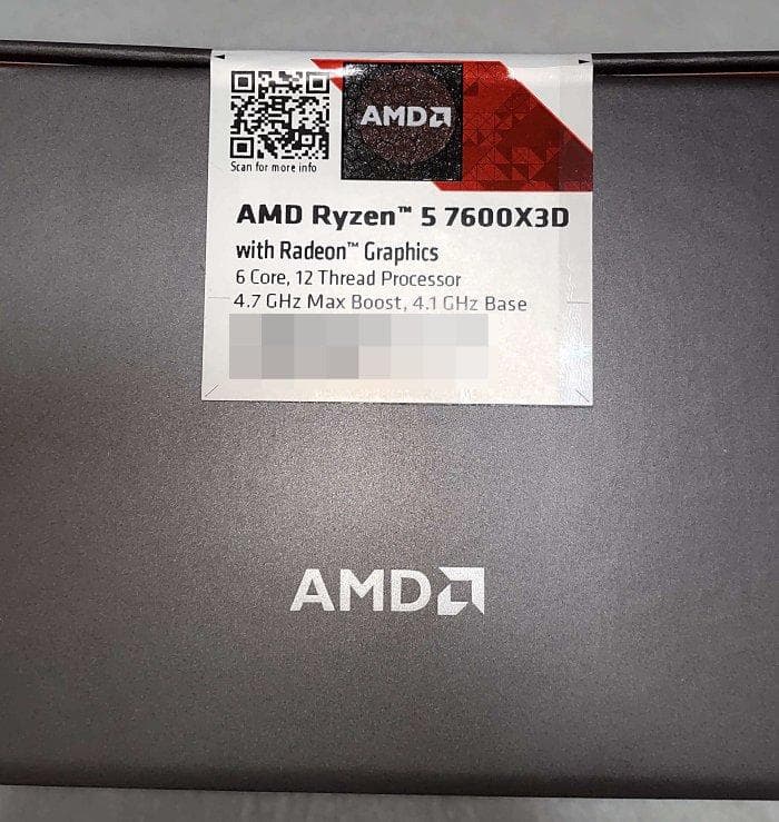 新品ゲーム用CPU RYZEN5 7600X3D 6コア12スレッドCPU