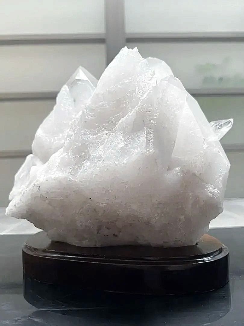 天然水晶 クラスター ヒマラヤ レイボー 専用台付 約12.6㎏ 重量級 サイズ