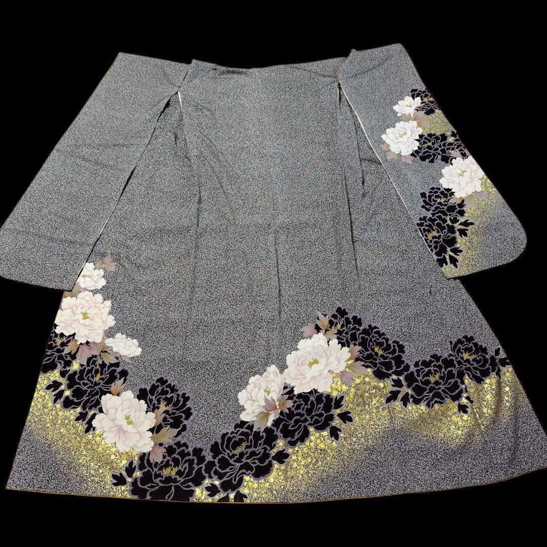お直し無料☆振袖フルセット・成人式・大輪牡丹・金駒刺繍・金彩加工・モード系