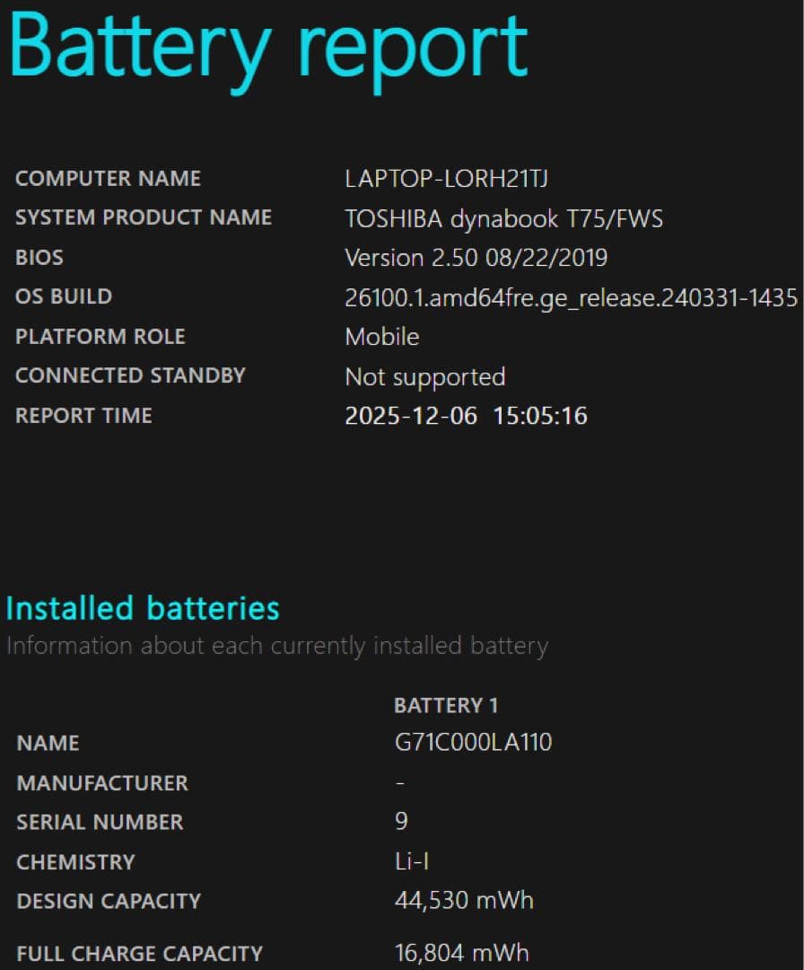 東芝 dynabook T75/FWS i7 8550U SSD2TB 32GB