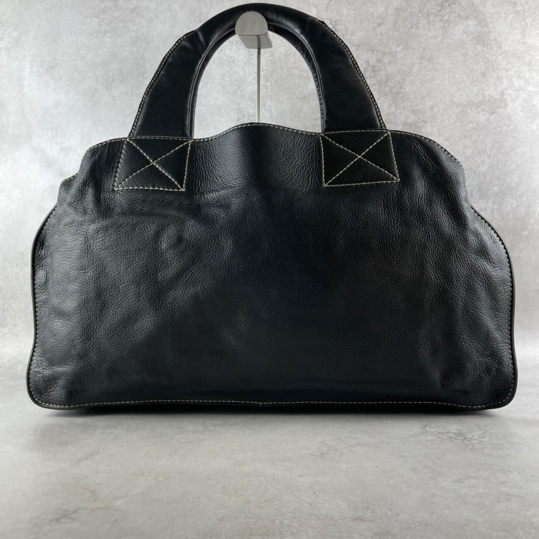 希少00s　アーカイブ　イッセイミヤケ FETE　ビックハンドバック　レザー　黒