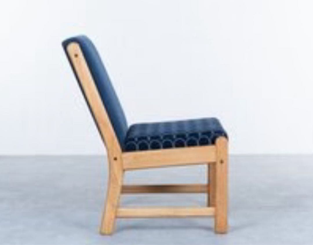 Jorgen Baekmark FDB ネイビー布張り1人掛けソファ