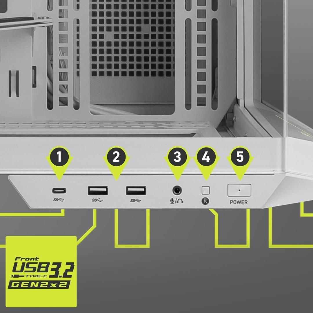 MSI MAG PANO 100L PZ/ホワイト　ゲーミングPC ケース