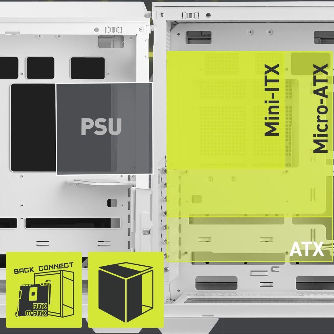 MSI MAG PANO 100L PZ/ホワイト　ゲーミングPC ケース