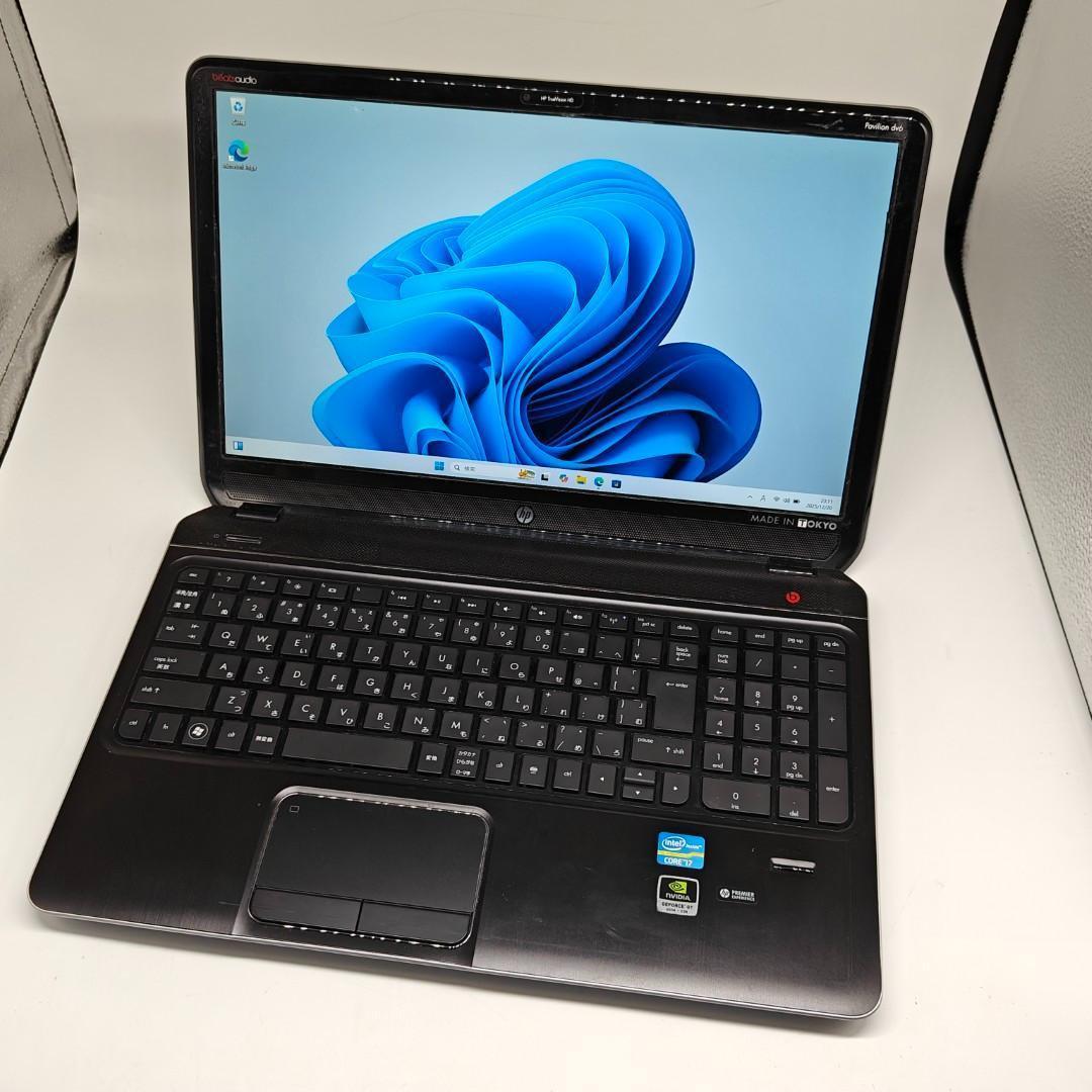 【HP】高速i7 SSD256GB 16GB グラボ搭載 ブラック ノートPC