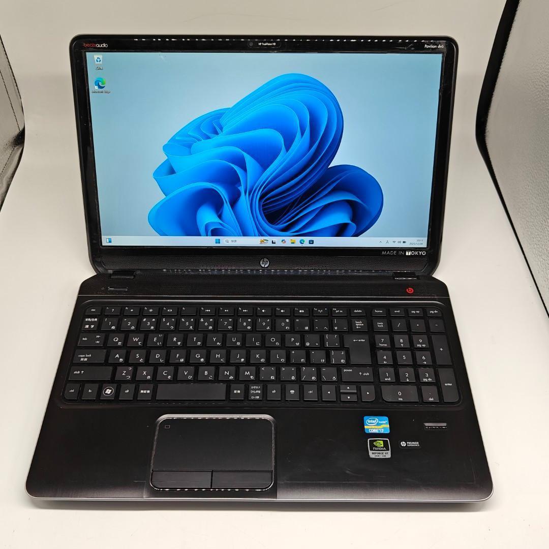 【HP】高速i7 SSD256GB 16GB グラボ搭載 ブラック ノートPC