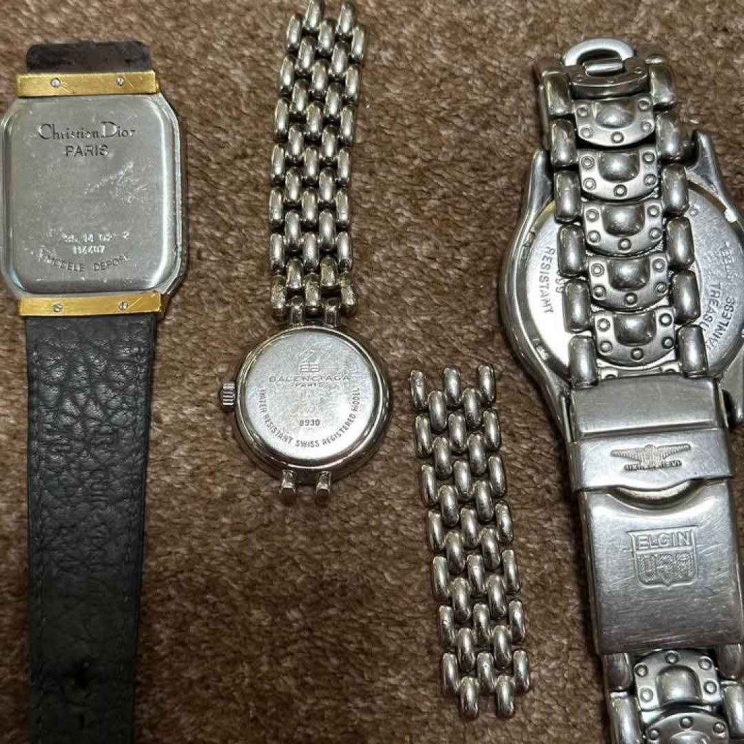 バレンシアガ　christian dior elgin 腕時計3点セット
