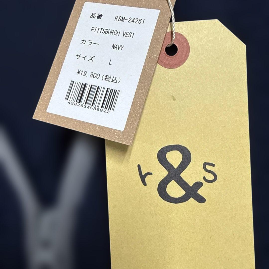 【新品】Rough&Swellラフアンドスウェル　フリースベストネイビー （L）