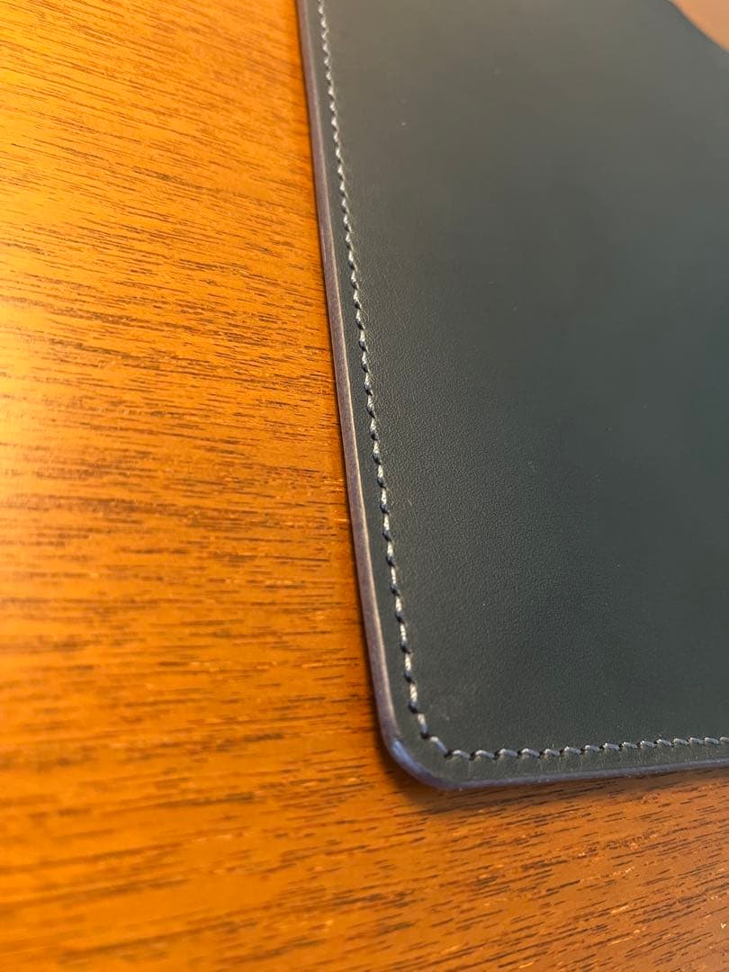 【レザーPCケース】イタリアンレザー ネイビー パソコン 13.14.15インチ