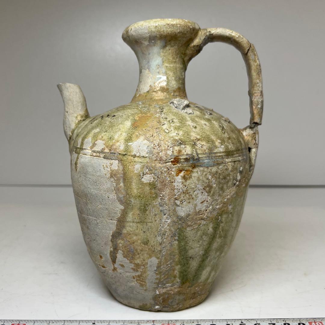 平安鎌倉時代 古瀬戸 水注 高さ21cm 東キ8-0212☆2F