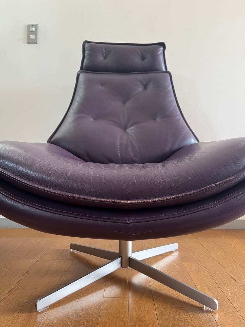 ◆ヴィンテージ◆ ボンテンピ　Daya 本革ラウンジチェア　スペースエイジ
