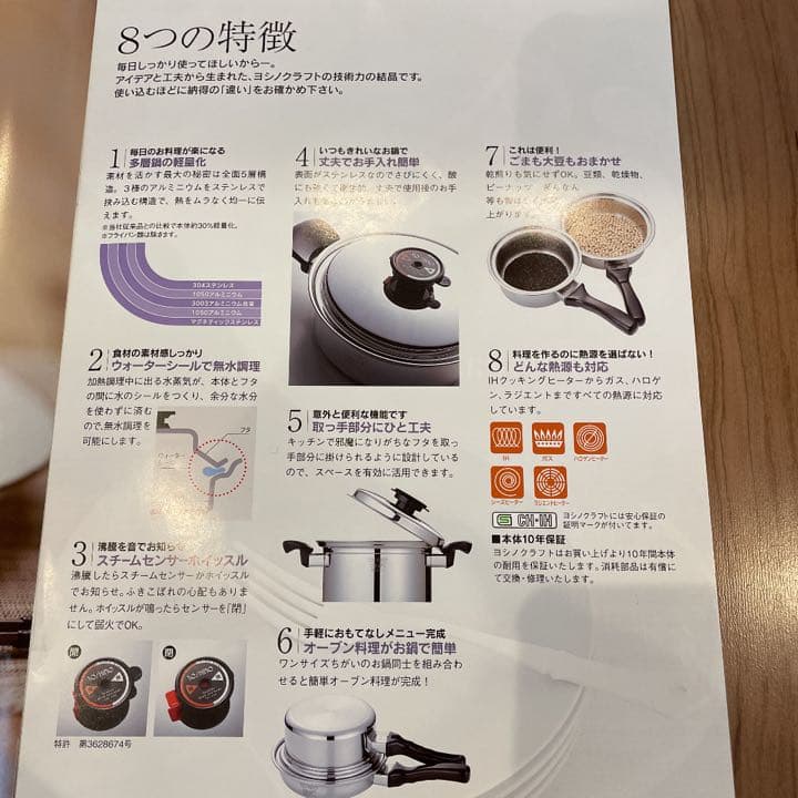 ヨシノクラフト　ステンレス鍋　両手鍋　24cm