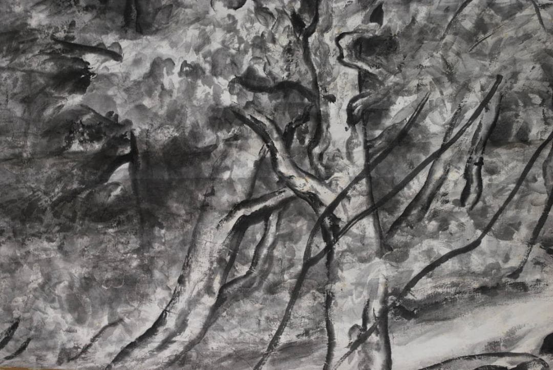 【真作】奥本高于/滝山水図/大幅/掛軸☆宝船☆V-967　JM