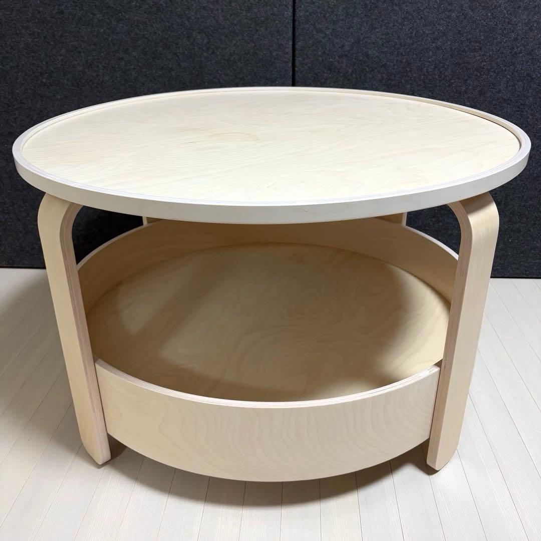 IKEA BORGEBY ボルゲビー　コーヒーテーブル　バーチ材　丸テーブル