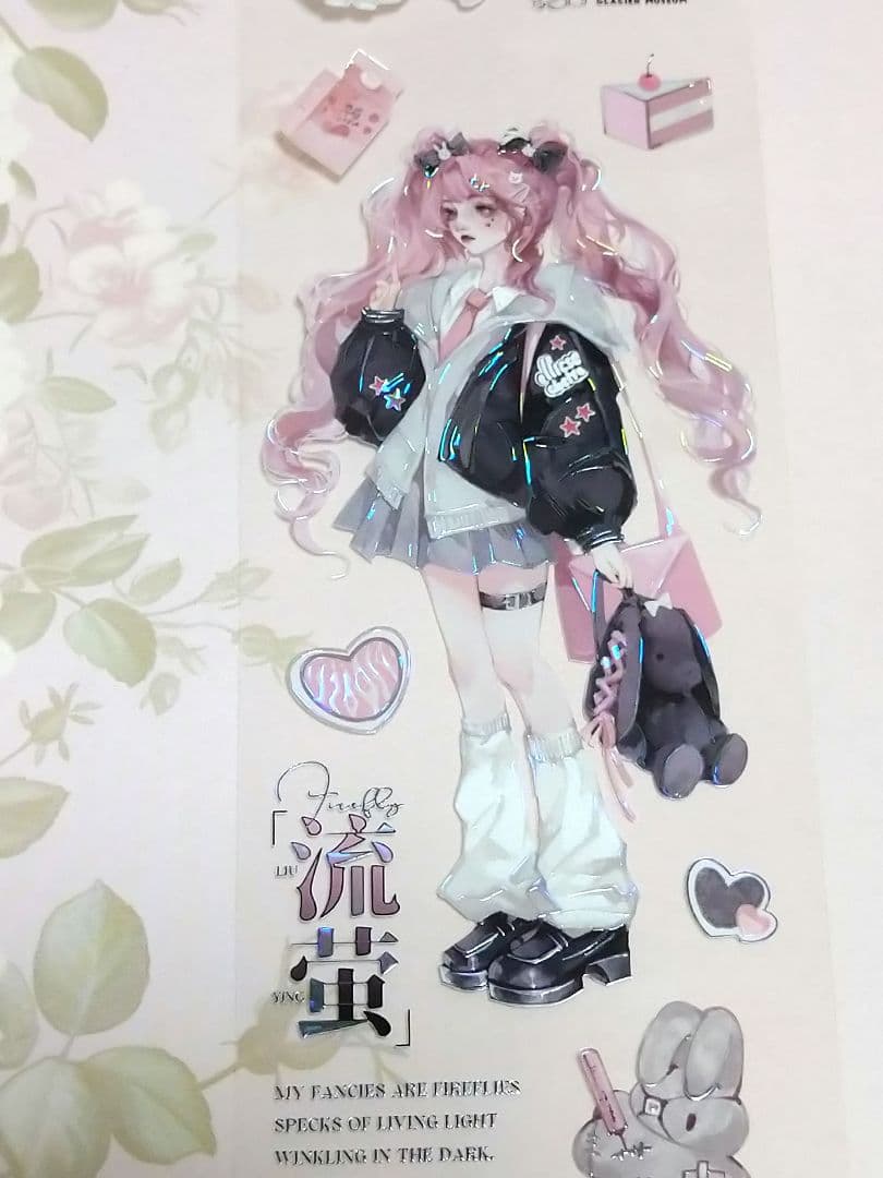 J1091＃落日频率(贝壳光)冰川切り売り海外人物マステ女の子