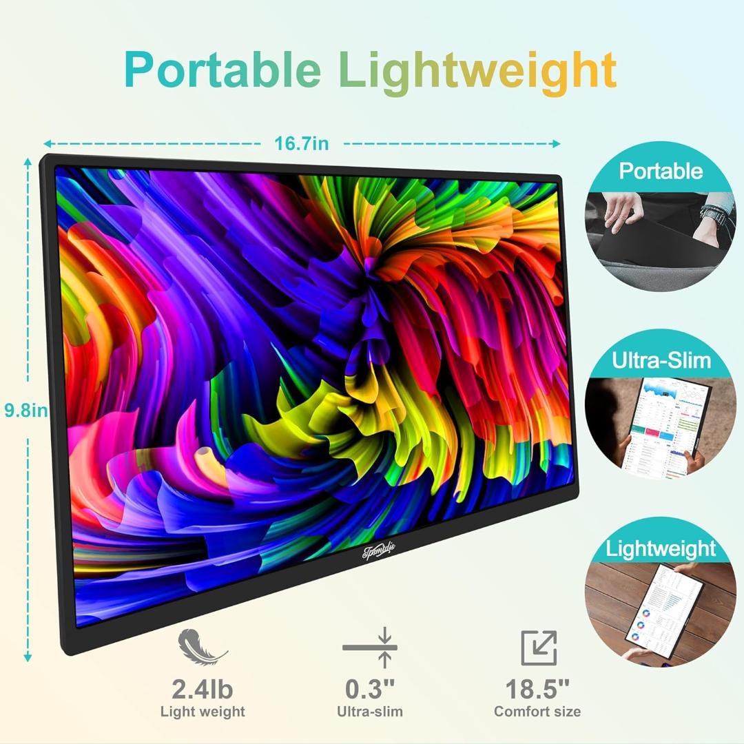 【開封済・未使用】Tpsmtdis　18.5インチポータブルモニター　ブラック①