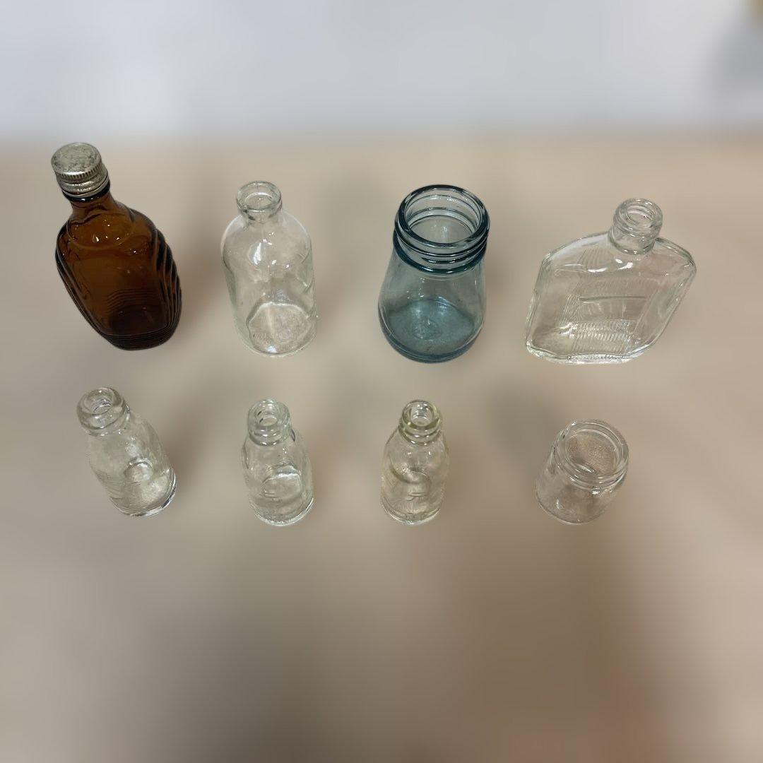 MR-452A ガラス瓶8本セット　コレクション　アンティーク　レトロ　瓶