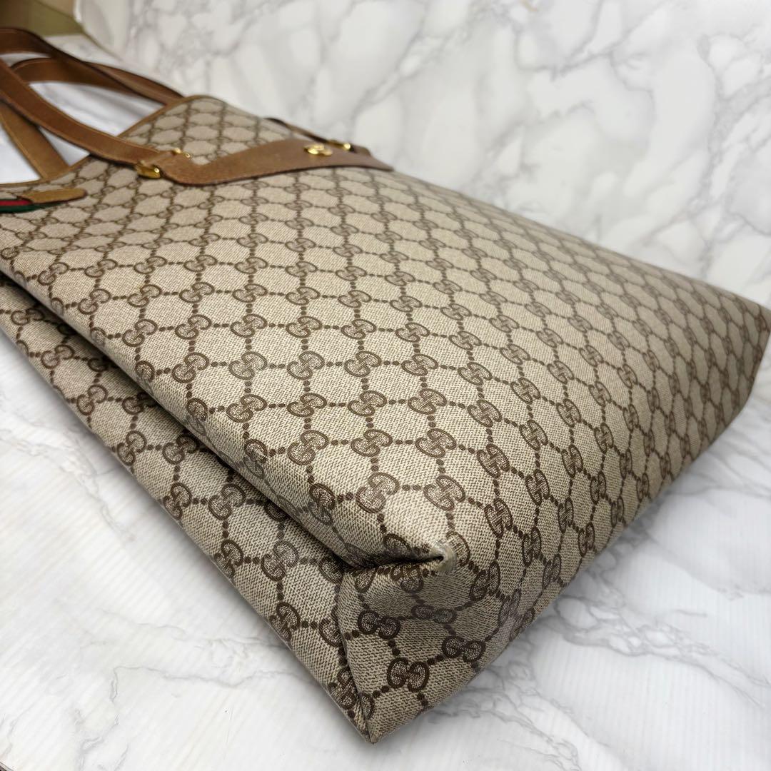011 美品 GUCCI PVC シェリーライン トートバッグ 肩掛け ow2