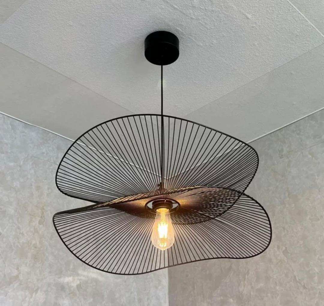 新品 シンプル ブラック アイアン ペンダントライト ワイド58cm