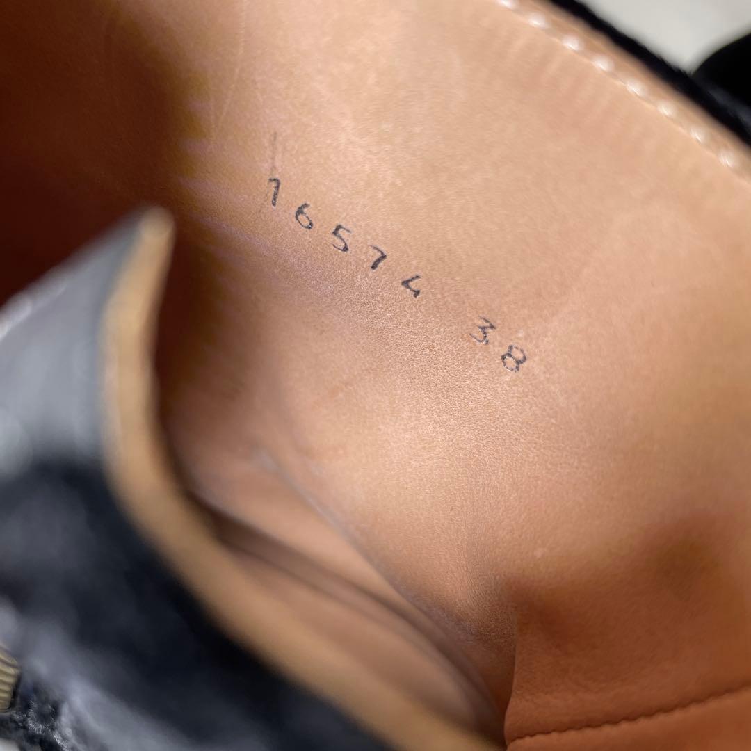 ドリスヴァンノッテン ブーツ ベロア　サークルヒール　パイソン柄　25cm 黒