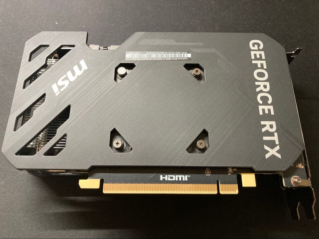 グラフィックボード・グラボ・ビデオカード MSI GeForce RTX 4060 Ti Ventus Black