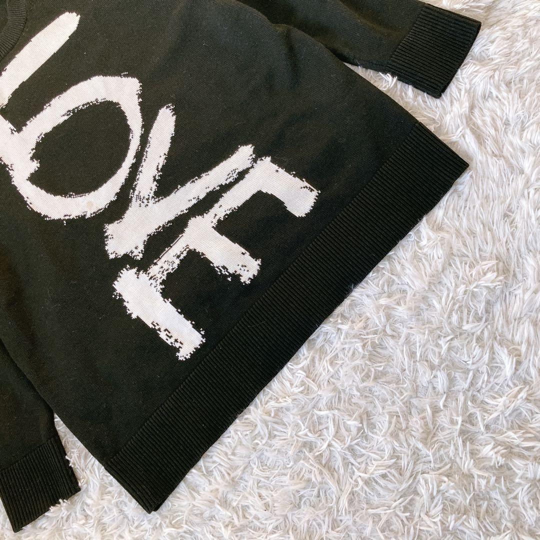 【入手困難】BURBERRY バーバリー　LOVEニット　セーター　黒　Sサイズ