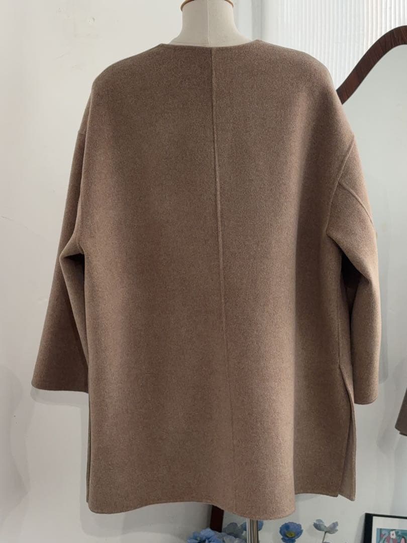 UNITED ARROWSバイカラー リバー ミドルコート