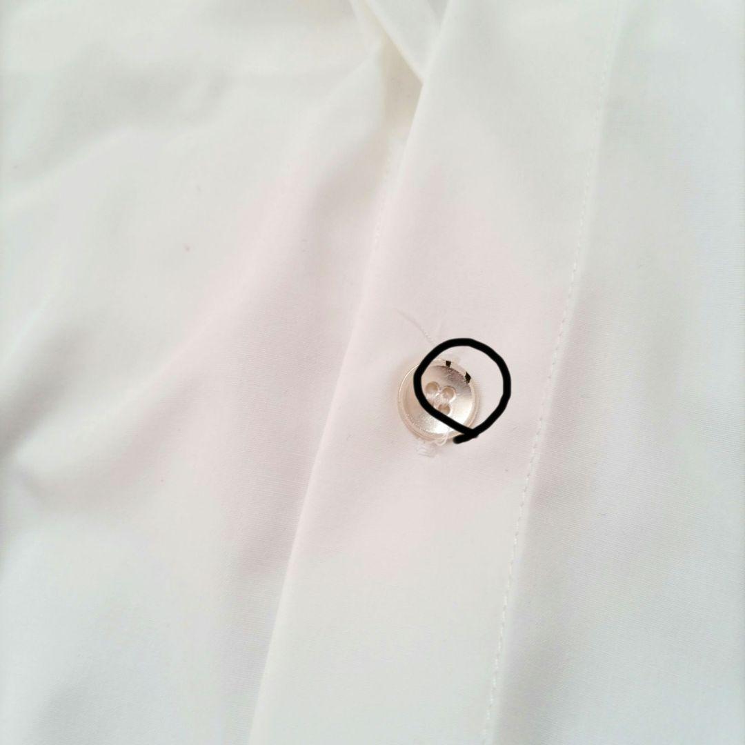 LOUNGEDRESS サテンBIGシャツ 長袖 ホワイト サイズフリー