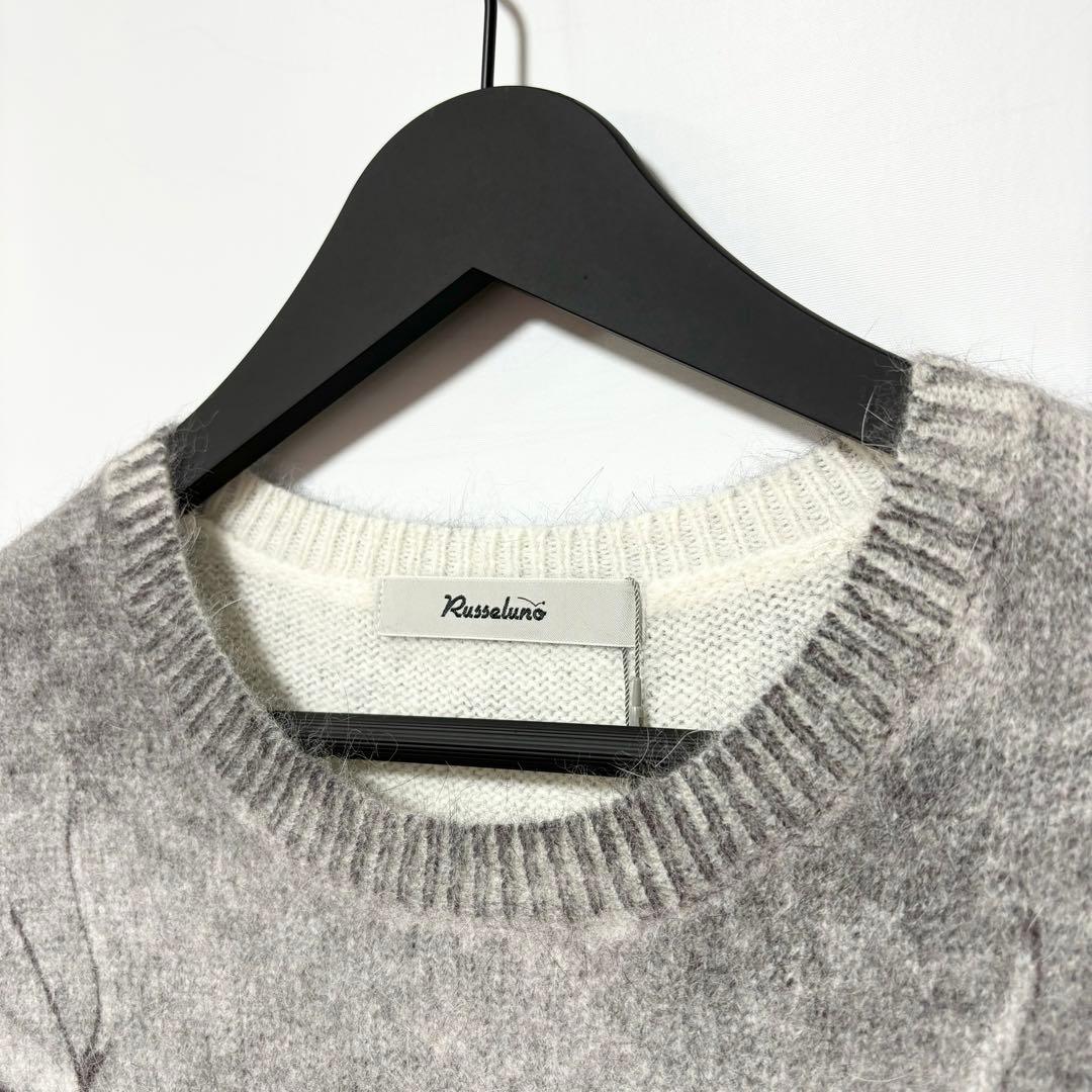 新品 ラッセルノ ゴルフ グラフィック ニット セーター ブラック L 5