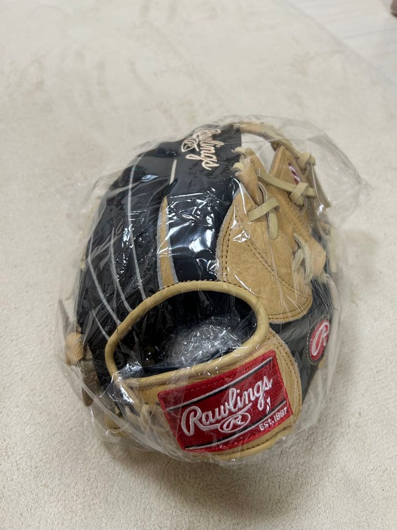 Rawlings 軟式グローブ 黒/ベージュ 新作