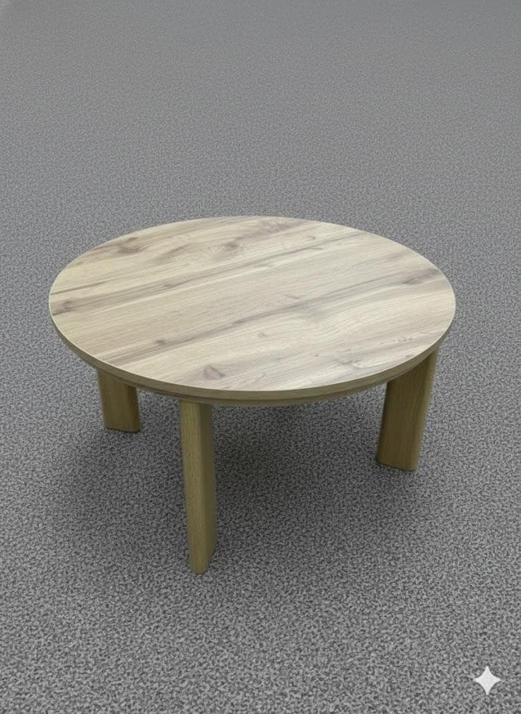 木のぬくもり リバーシブル折れ脚 円型コタツ70NA