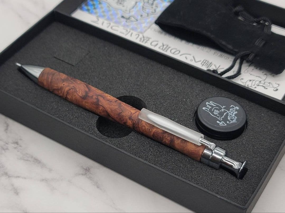 新品　こぶた工房　ローズウッド瘤　極上杢　シャープペン0.5
