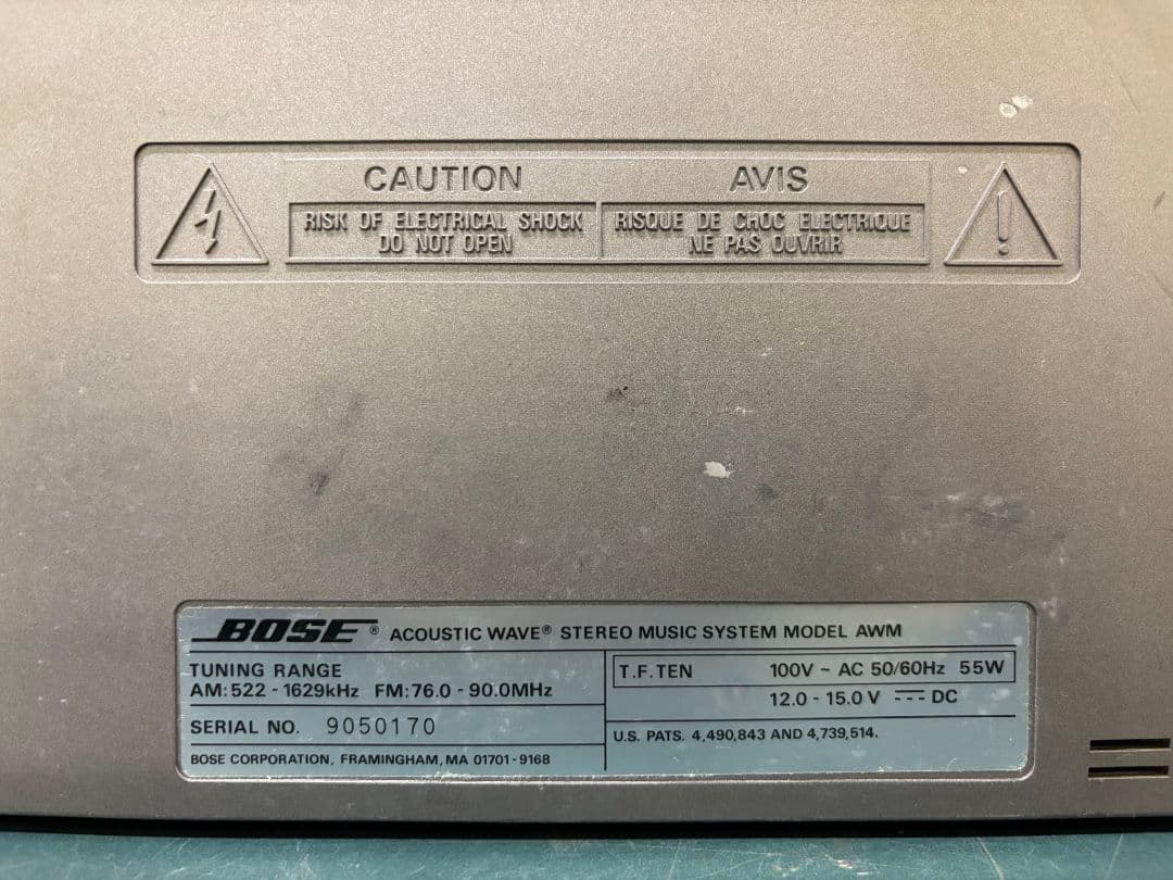 スピーカー・ウーファー BOSE AWM Accoustic WAVE Music SYSTEM