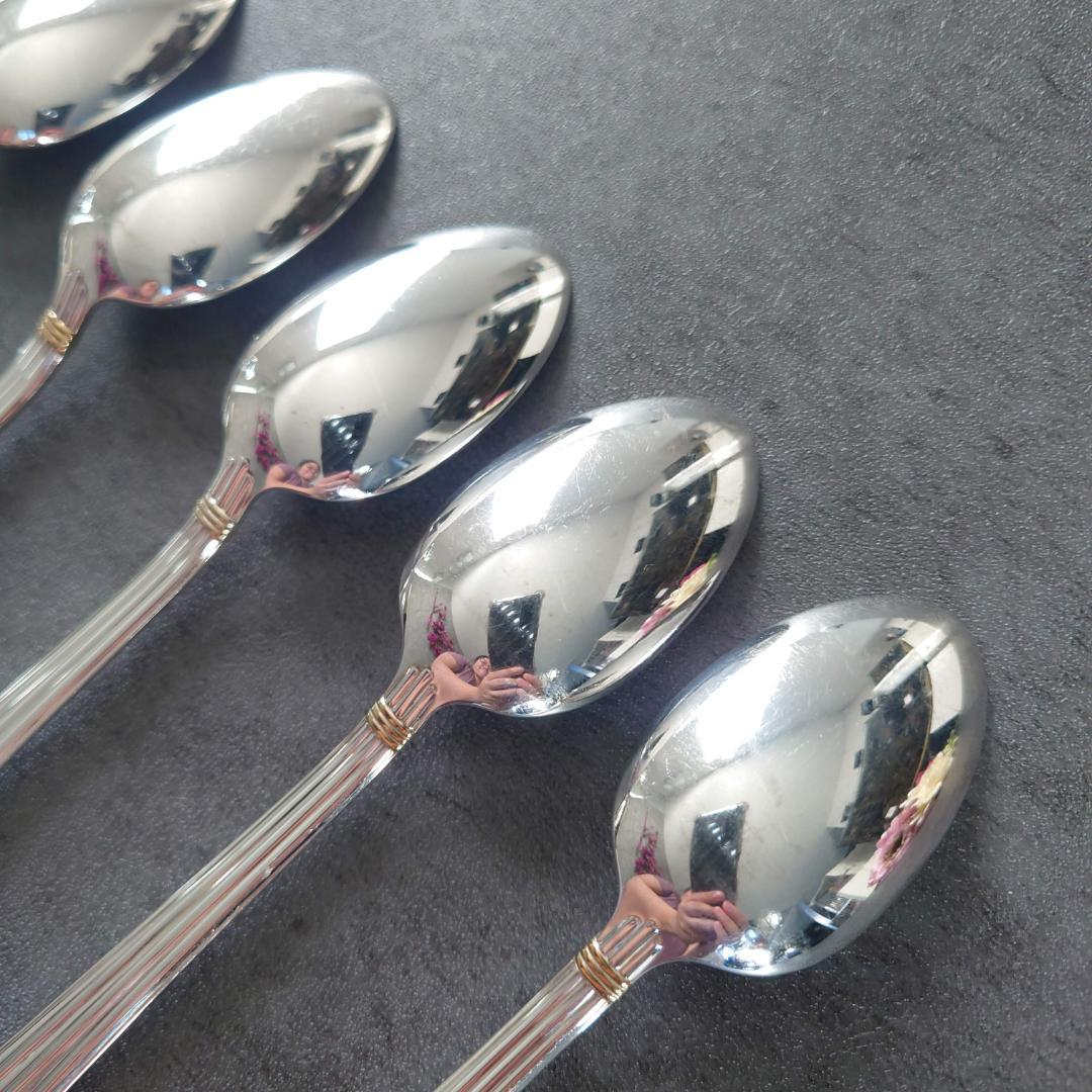 希少 美品 クリストフル アリアゴールドリング コーヒースプーン 6点