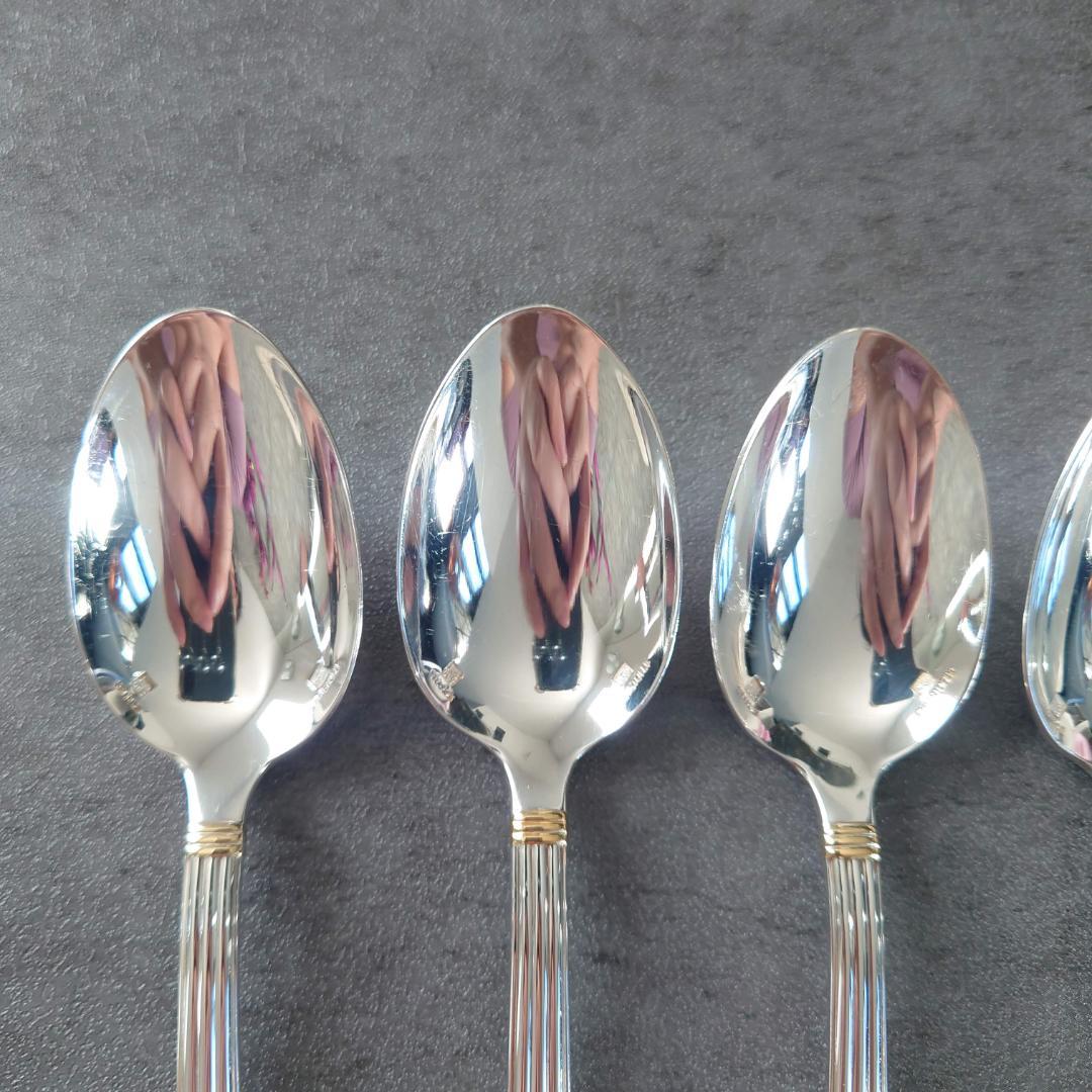 希少 美品 クリストフル アリアゴールドリング コーヒースプーン 6点