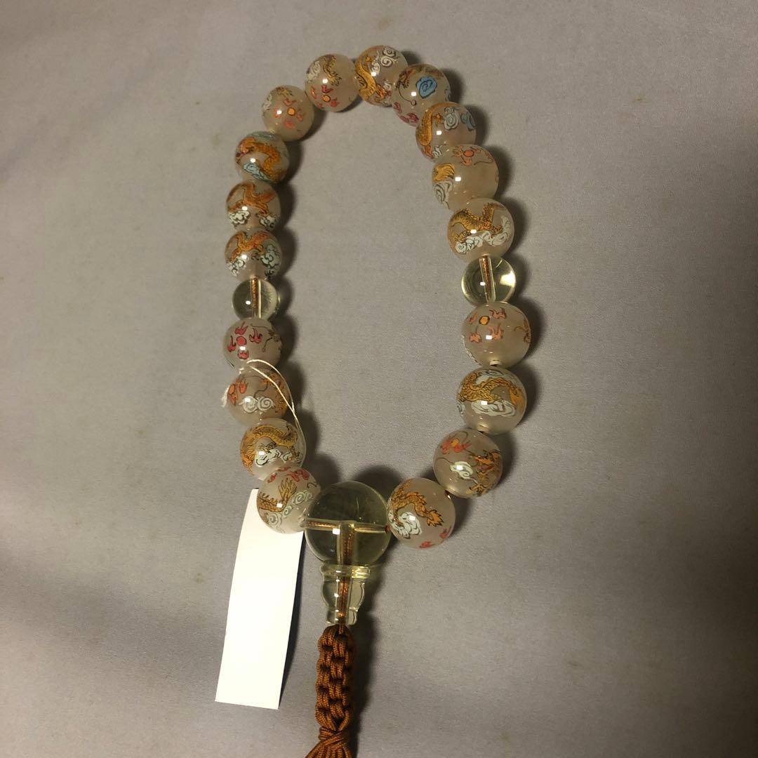 北京ガラスと黄水晶念珠